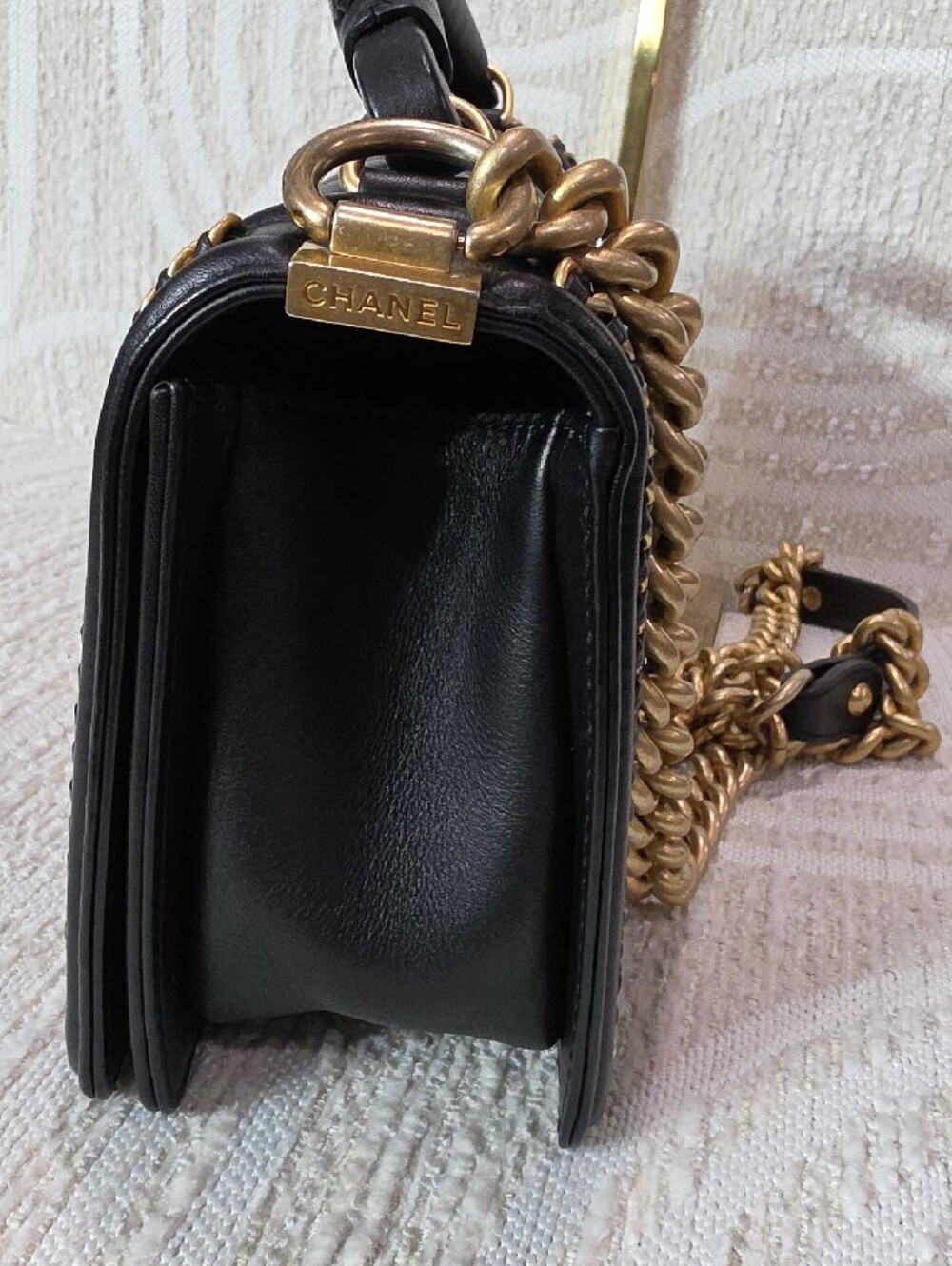 CHANEL Black Quilted Shoulder & Top Handle Bag with Gold Hardware - Picture 7 of 14